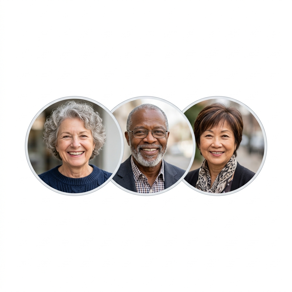 Rostos de Usuários Satisfeitos